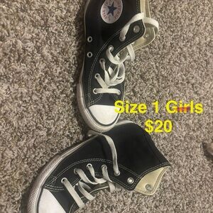 Converse Kids Black High-Top Sneakers